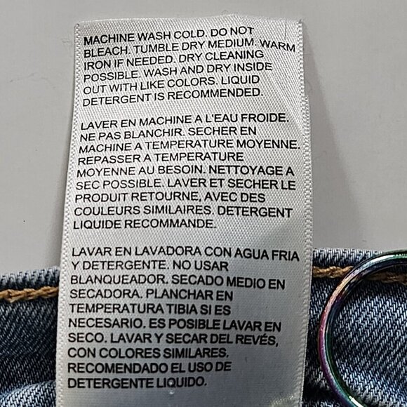 Levi's Jeans Womens 20W  Blue High Waist Tapered Cropped Raw Hem Wedgie Skinny - Picture 13 of 16